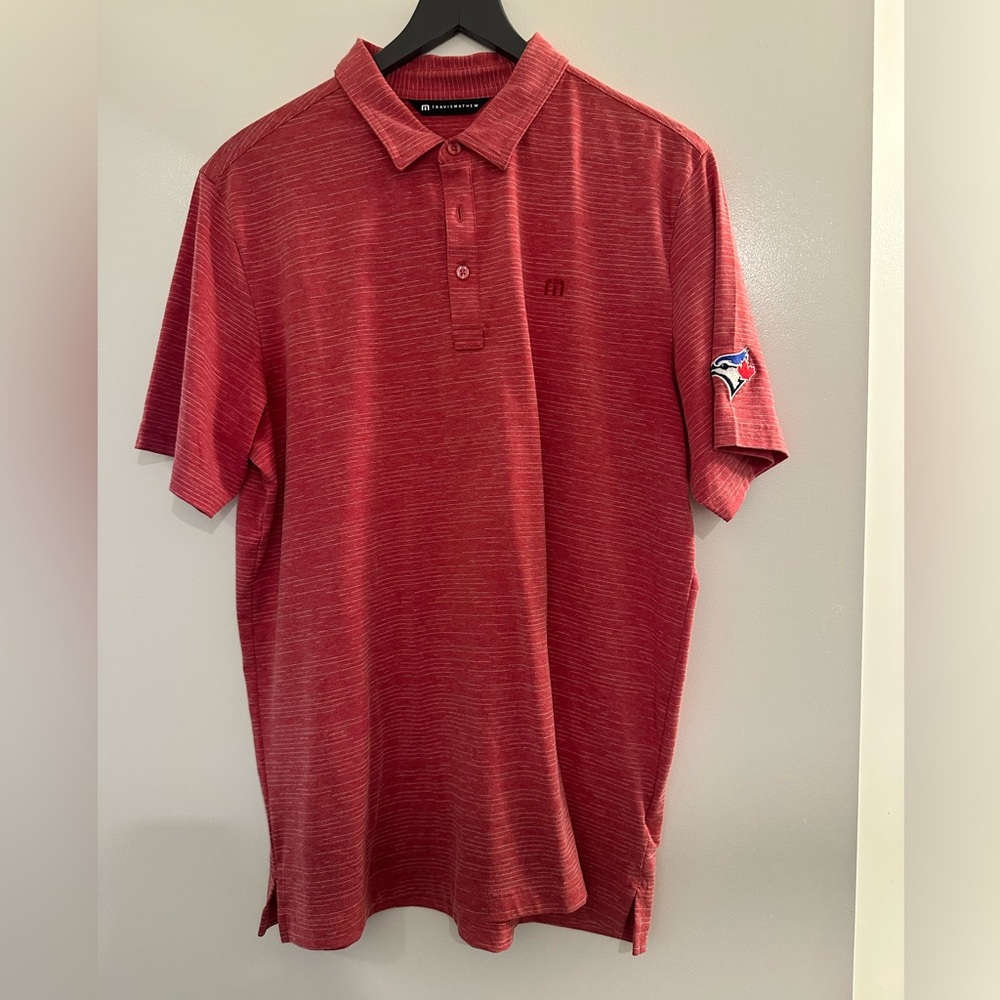 Travis Mathew Men's Red Golf Polo Shirt